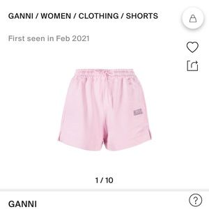 Ganni pink sweat shorts
